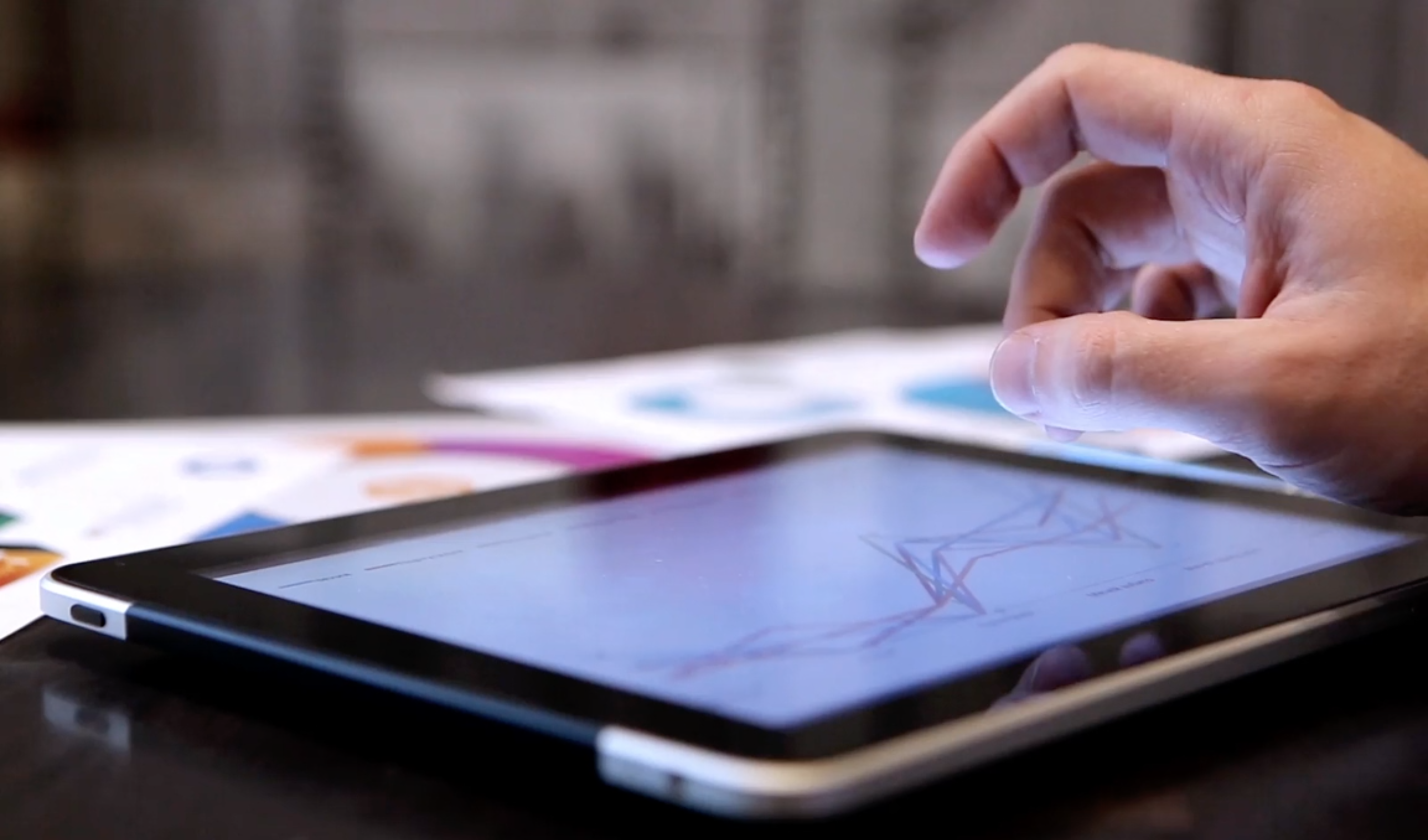 Project management view on an iPad 
