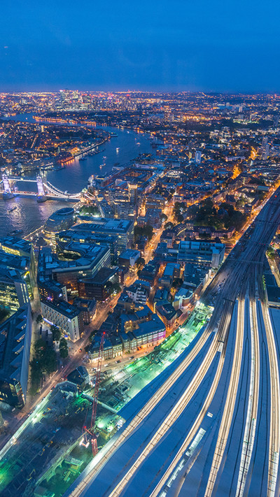 Planning aerial view of London