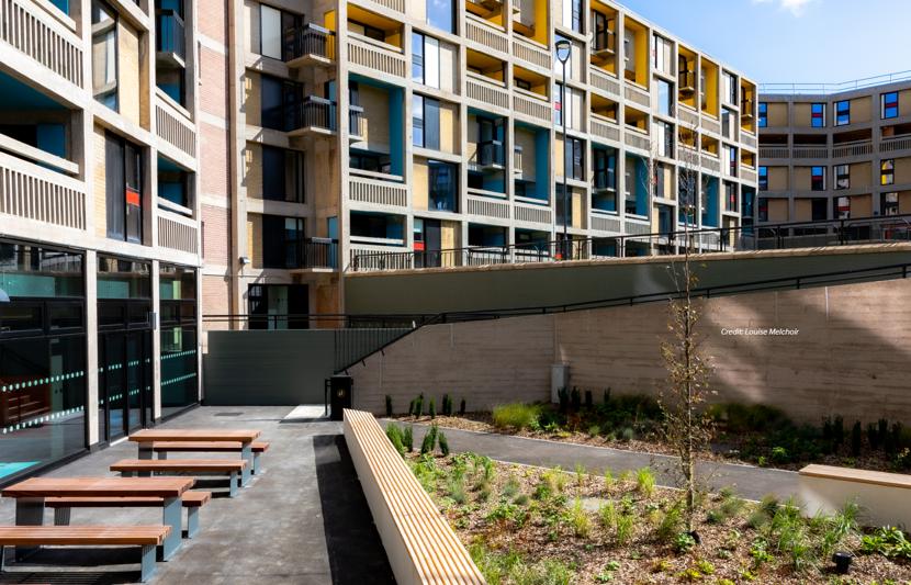 A redeveloped and retrofitted housing estate in Park Hill called Béton House