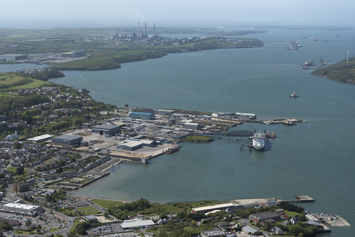 Pembrokeshire Dock Infrastructure project aerial shot