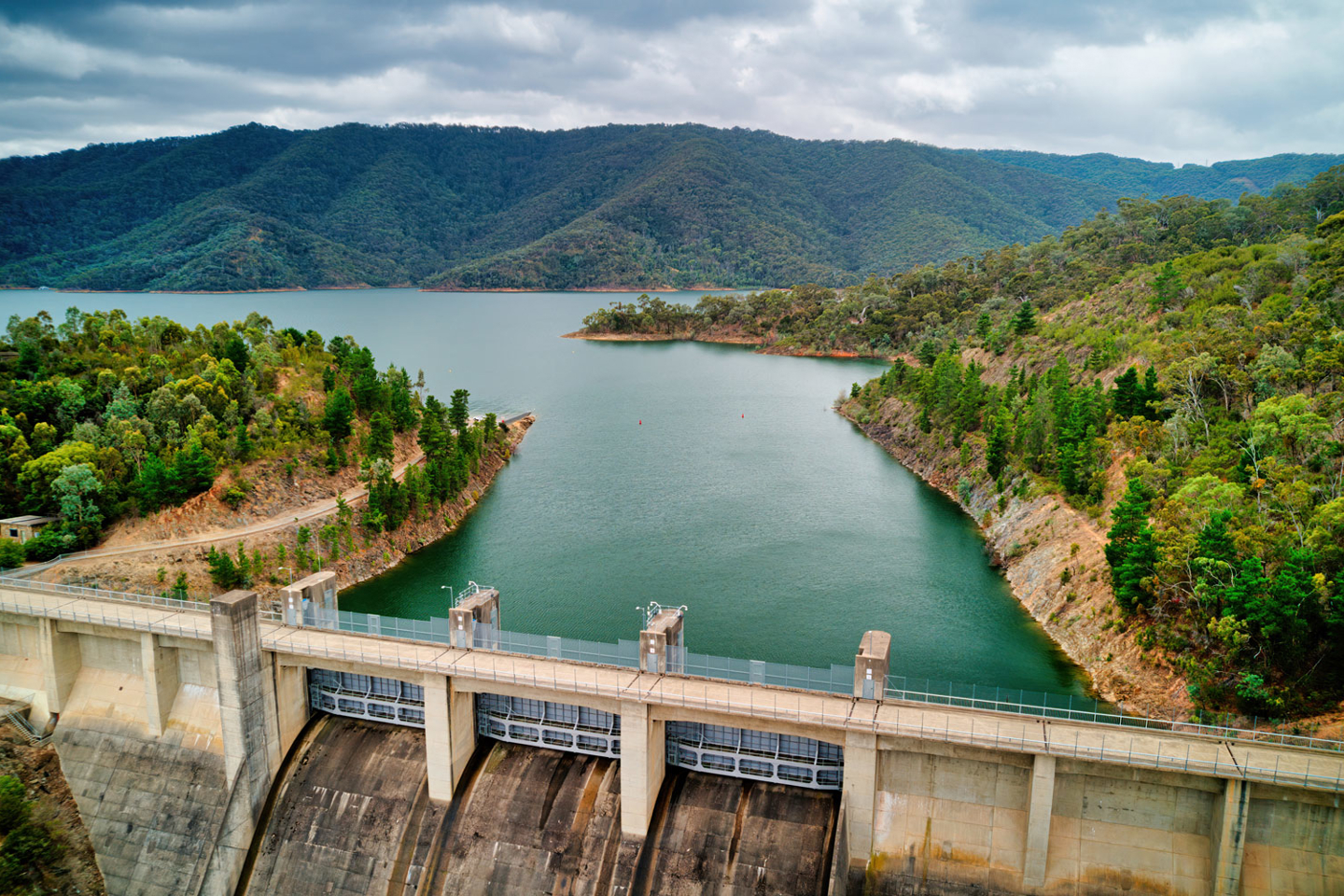 A full Australian water dam