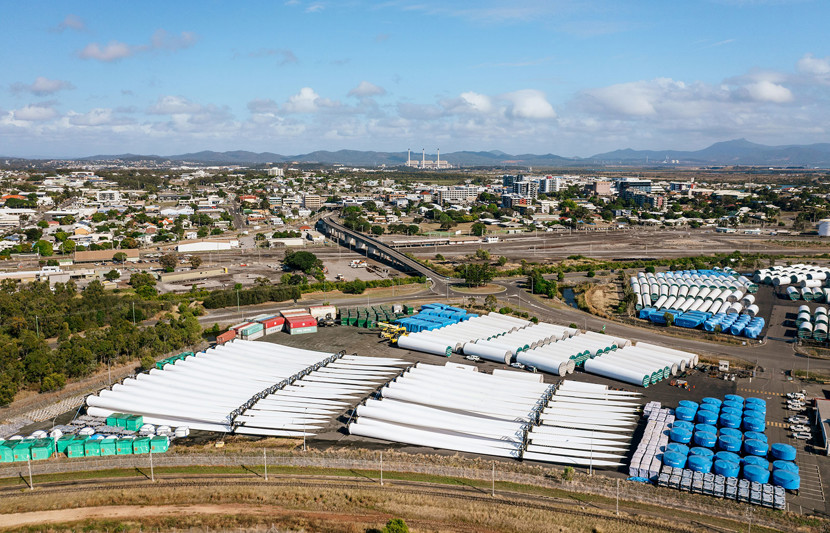 Turbine Components Stored At Port Of Gladstone QLD