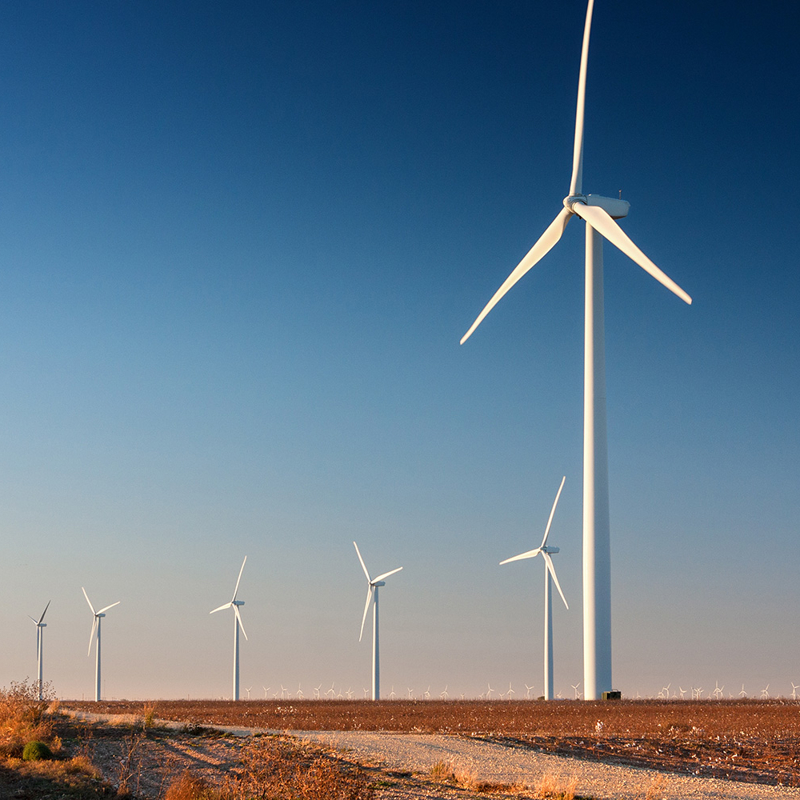 Wind Farm Desert Sunset