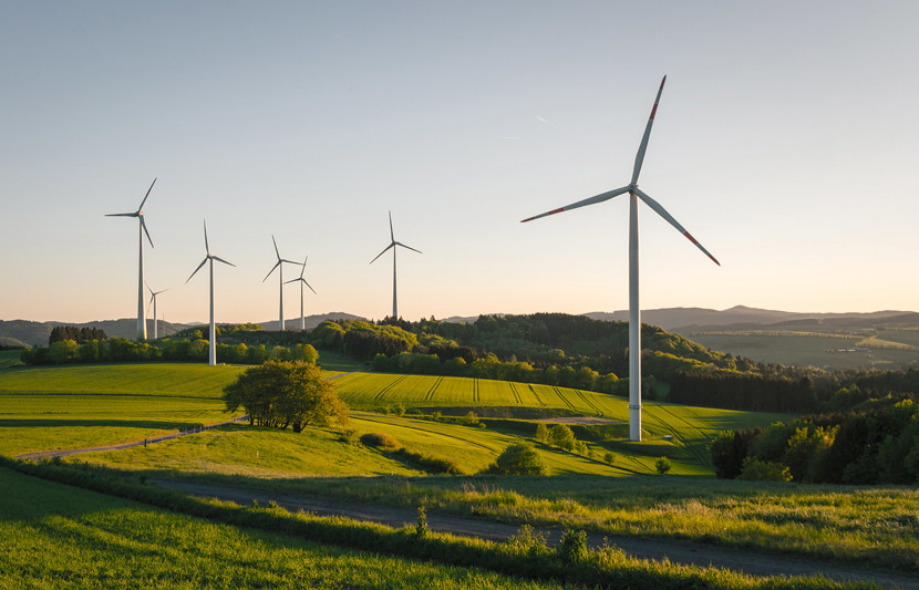 Wind Farm Turbines Australian Pastoral Landscape
