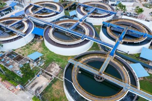 View of a water treatment plant