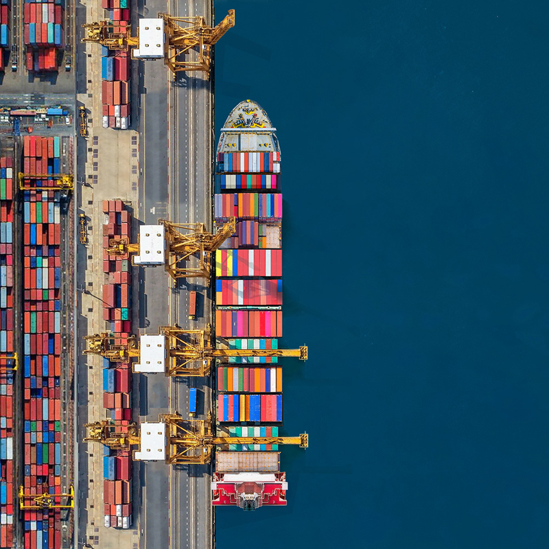 Ship Unloading At Freight Port