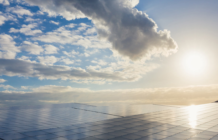 PV Panels Blue Sky